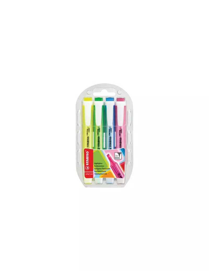 Evidenziatore Swing Cool Stabilo - 275/4 (Assortiti Conf. 4) Evidenziatore Swing Cool Stabilo - 275/4 (Assortiti Conf. 4)