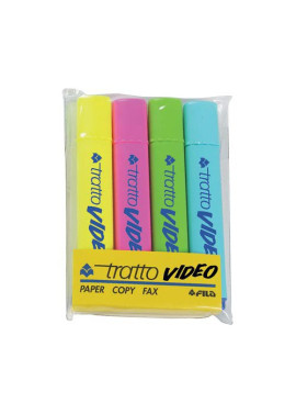 Evidenziatore Tratto Video - 830800 (Assortiti Conf. 4)