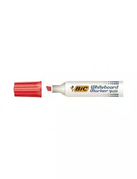 Marcatore per Lavagne Velleda 1781 Bic - Punta Scalpello - 940926 (Rosso Conf. 12)