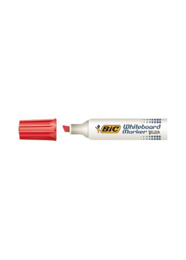Marcatore per Lavagne Velleda 1781 Bic - Punta Scalpello - 940926 (Rosso Conf. 12)