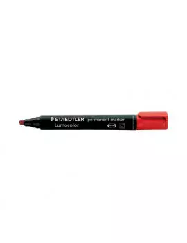 Marcatore Lumocolor Permanent 350 Staedtler - Punta Scalpello - 2-5 mm - 350-2 (Rosso)