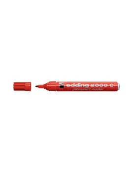 Marcatore Permanente 2000C Edding - Punta Tonda - 1,5-3 mm - E-2000C 002 (Rosso Conf. 10)