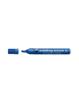 Marcatore Permanente 2200C Edding - Punta Scalpello - 1-5 mm - E-2200C 003 (Blu Conf. 10)