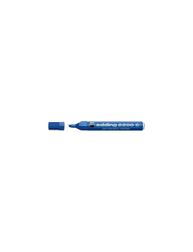 Marcatore Permanente 2200C Edding - Punta Scalpello - 1-5 mm - E-2200C 003 (Blu Conf. 10)