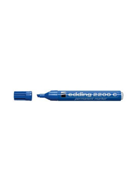 Marcatore Permanente 2200C Edding - Punta Scalpello - 1-5 mm - E-2200C 003 (Blu Conf. 10)