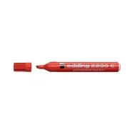 Marcatore Permanente 2200C Edding - Punta Scalpello - 1-5 mm - E-2200C 002 (Rosso Conf. 10)