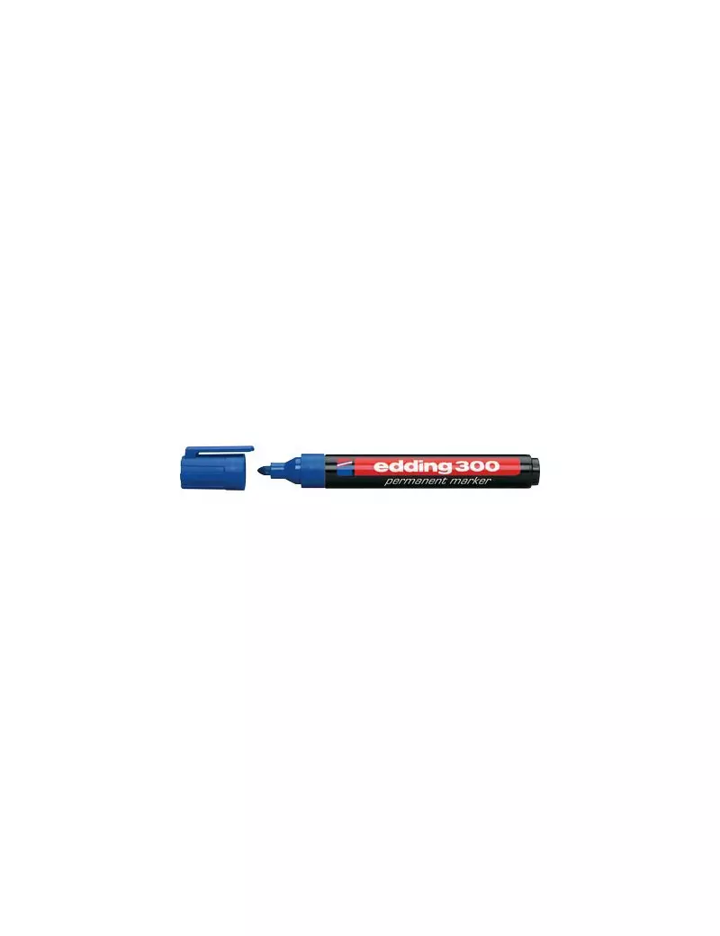 Marcatore Permanente 300 Edding - Punta Tonda - 1,5-3 mm - 4-300003 (Blu Conf. 10)