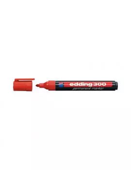 Marcatore Permanente 300 Edding - Punta Tonda - 1,5-3 mm - 4-300002 (Rosso Conf. 10)