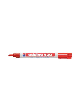 Marcatore Permanente 400 Edding - Punta Tonda - 2-4 mm - E400-002 (Rosso Conf. 10)