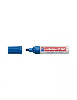 Marcatore Permanente 500 Edding - Punta Scalpello - 2-7 mm - E-500 003 (Blu)