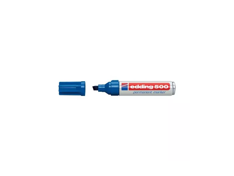 Marcatore Permanente 500 Edding - Punta Scalpello - 2-7 mm - E-500 003 (Blu)