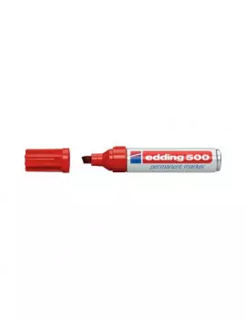 Marcatore Permanente 500 Edding - Punta Scalpello - 2-7 mm - E-500 002 (Rosso)