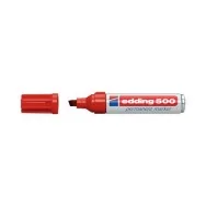 Marcatore Permanente 500 Edding - Punta Scalpello - 2-7 mm - E-500 002 (Rosso)