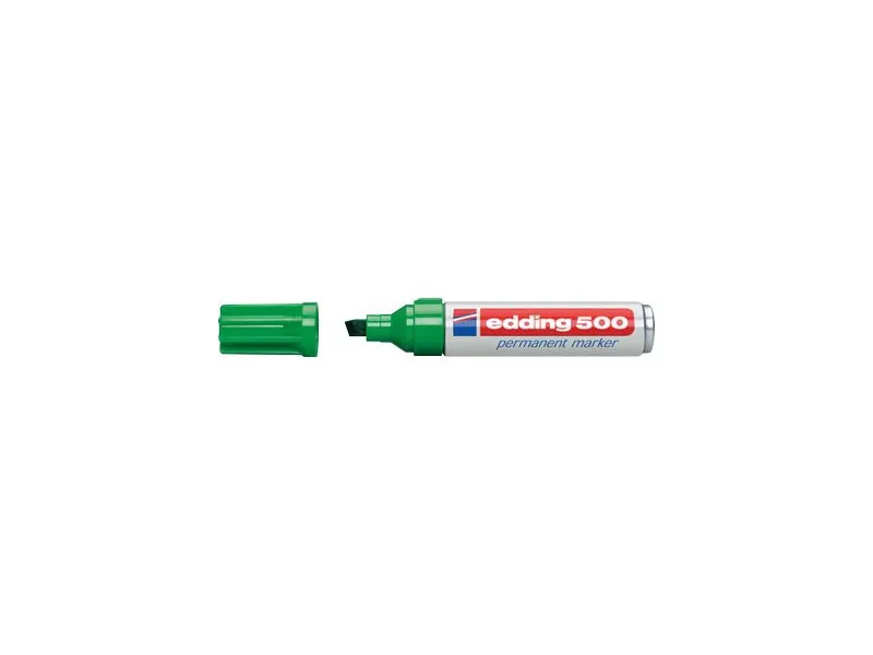 Marcatore Permanente 500 Edding - Punta Scalpello - 2-7 mm - E-500 004 (Verde)