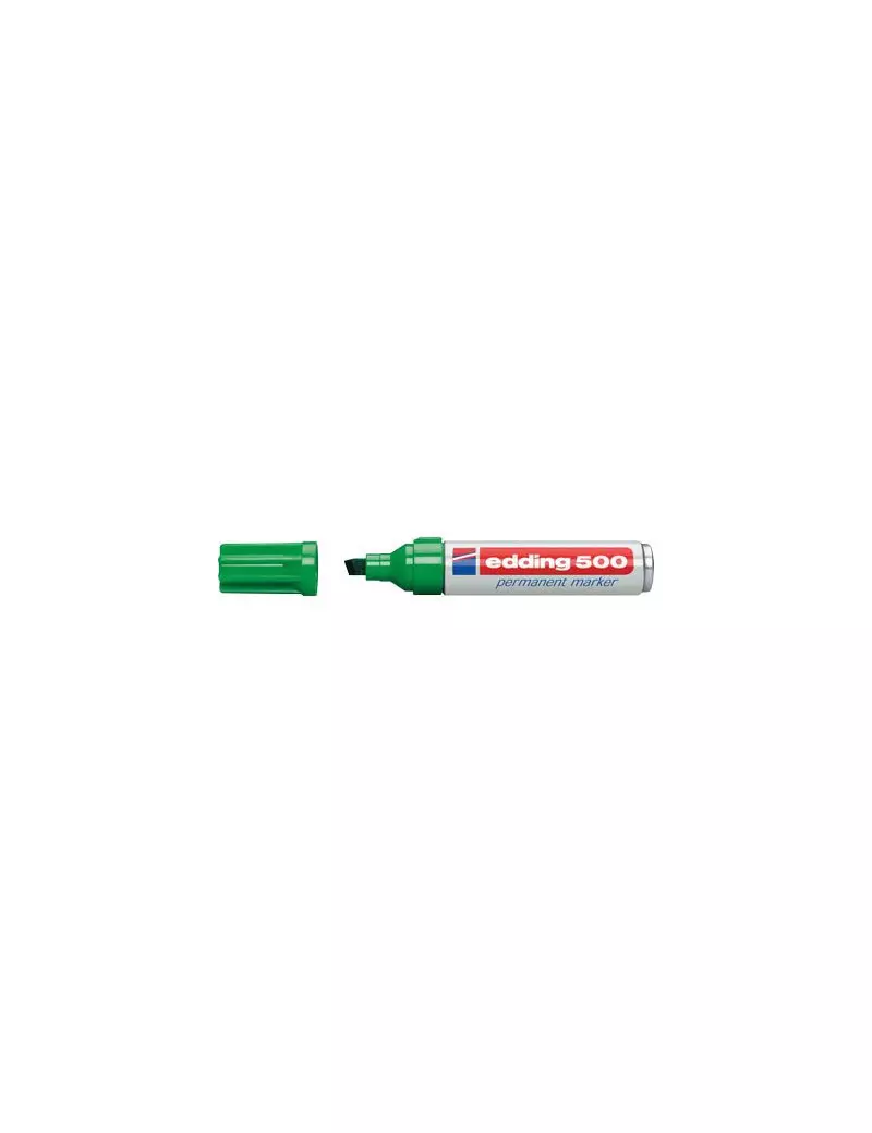Marcatore Permanente 500 Edding - Punta Scalpello - 2-7 mm - E-500 004 (Verde) Marcatore Permanente 500 Edding - Punta Scalpello - 2-7 mm - E-500 004 (Verde)