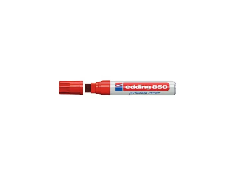 Marcatore Permanente 850 Edding - Punta Scalpello - 5-16 mm - E-850 002 (Rosso)