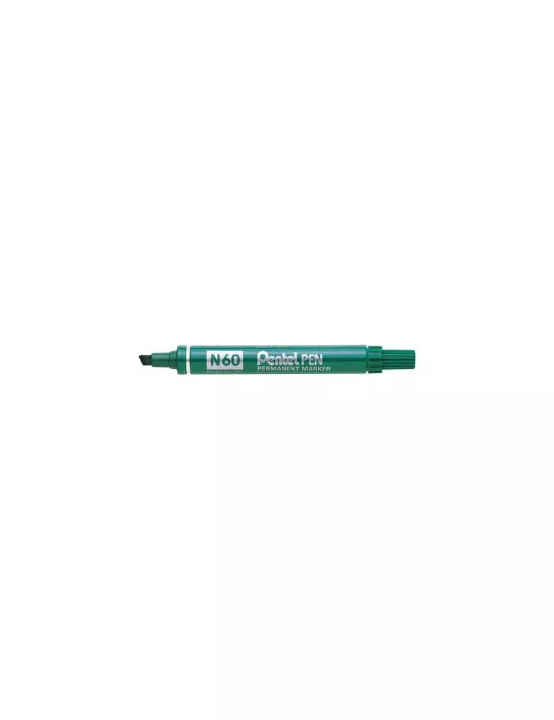 Marcatore Permanente N60 Pentel - Punta Scalpello - 3,9-5,5 mm - N60-C (Blu)