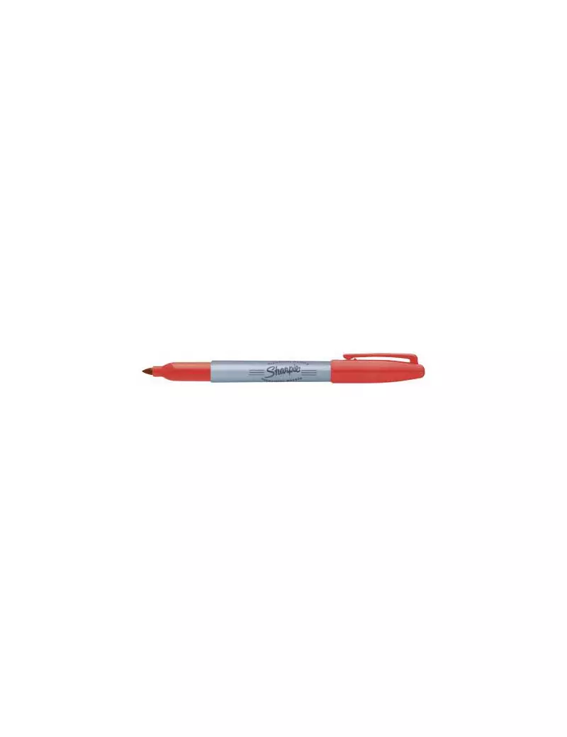 Marcatore Permanente Sharpie Paper Mate - Fine - Punta Tonda - S0810940 (Rosso Conf. 12)