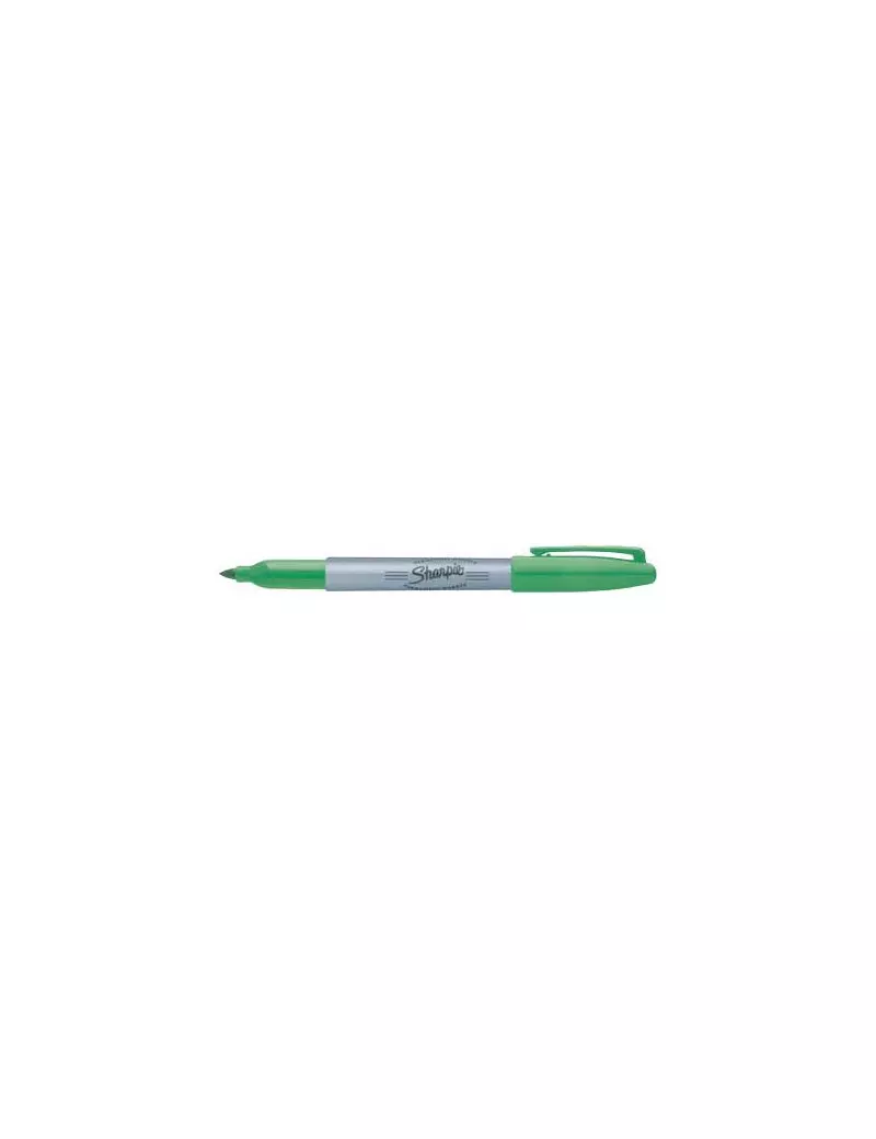 Marcatore Permanente Sharpie Paper Mate - Fine - Punta Tonda - S0810960 (Verde Conf. 12)