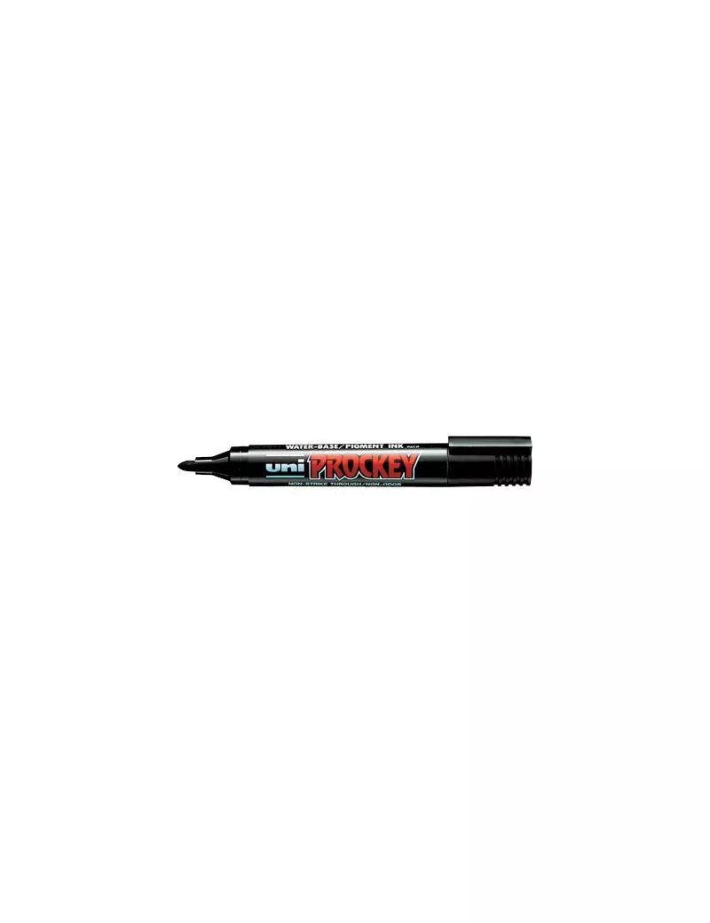 Marcatore Permanente Uni Prockey Uni-Ball - Punta Tonda - 1,2-1,8 mm - M-122-N (Nero)