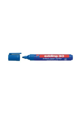 Marcatore Permanente 30 Edding - Punta Tonda - 4-30003 (Blu)