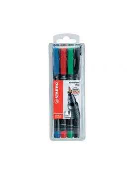 Penna OHPen Universal Permanente Stabilo - 1 mm - 843/4 (Assortiti Conf. 4)