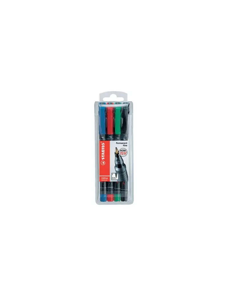 Penna OHPen Universal Permanente Stabilo - 1 mm - 843/4 (Assortiti Conf. 4)