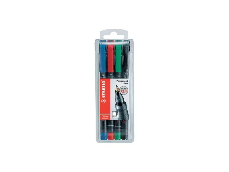 Penna OHPen Universal Permanente Stabilo - 0,4 mm - 841/4 (Assortiti Conf. 4) Penna OHPen Universal Permanente Stabilo - 0,4 mm - 841/4 (Assortiti Conf. 4)