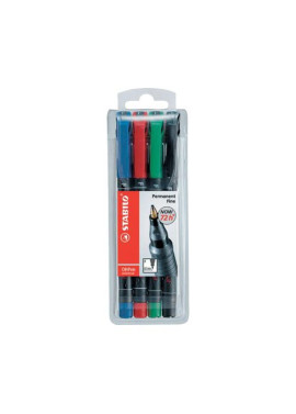 Penna OHPen Universal Permanente Stabilo - 0,4 mm - 841/4 (Assortiti Conf. 4)