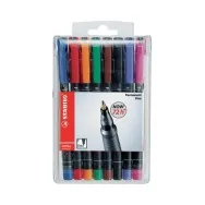 Penna OHPen Universal Permanente Stabilo - Punta Superfine - 841/8 (Assortiti Conf. 8)