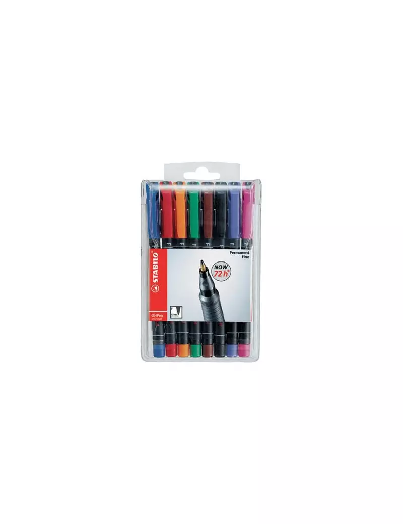 Penna OHPen Universal Permanente Stabilo - Punta Superfine - 841/8 (Assortiti Conf. 8) Penna OHPen Universal Permanente Stabilo - Punta Superfine - 841/8 (Assortiti Conf. 8)