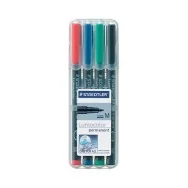 Penna con Punta Sintetica Lumocolor Permanent 317 M Staedtler - Punta Media - 1 mm - 317WP4 (Assortiti Conf. 4)