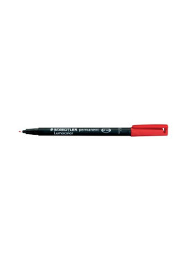 Penna con Punta Sintetica Lumocolor Permanent 313 SF Staedtler - Punta Superfine - 0,4 mm - 313-2 (Rosso Conf. 10)
