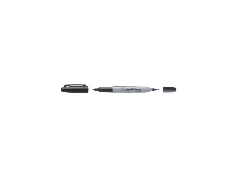 Penna Indelebile Sharpie Twin Tip Paper Mate - Doppia Punta Tonda - 1-0,5 mm - S0811100 (Nero)