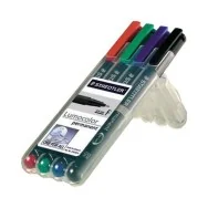 Penna con Punta Sintetica Lumocolor Permanent 318 F Staedtler - Punta Fine - 0,6 mm - 318WP4 (Assortiti Conf. 4)