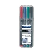 Penna con Punta Sintetica Lumocolor Permanent 313 SF Staedtler - Punta Superfine - 0,4 mm - 313WP4 (Assortiti Conf. 4)