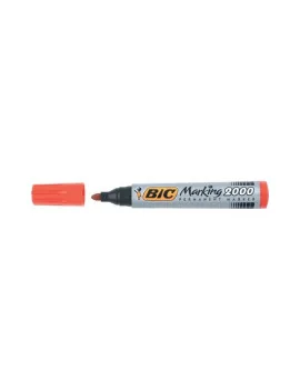 Marcatore Permanente 2000 Bic - Punta Tonda - 2,5 mm - 820913 (Rosso Conf. 12)