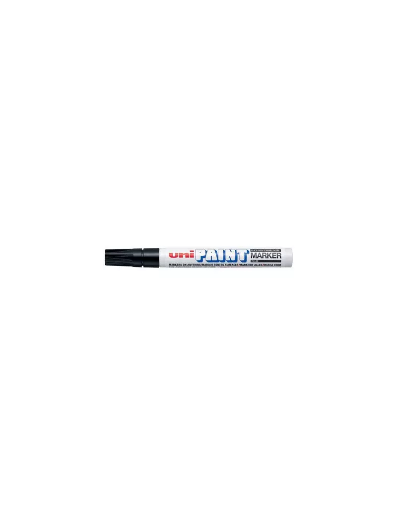 Marcatore Permanente a Vernice Paintmarker Uni-Ball - Punta Tonda - 2,2-2,8 mm - M-PX20-N (Nero)