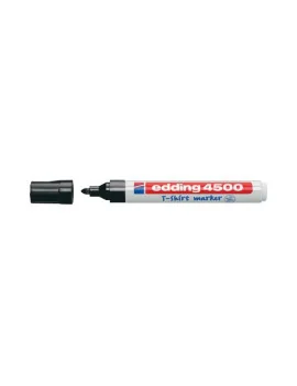 Marcatore Permanente per Tessuti 4500 Edding - Punta Tonda - 2-3 mm - E-4500 001 (Nero)