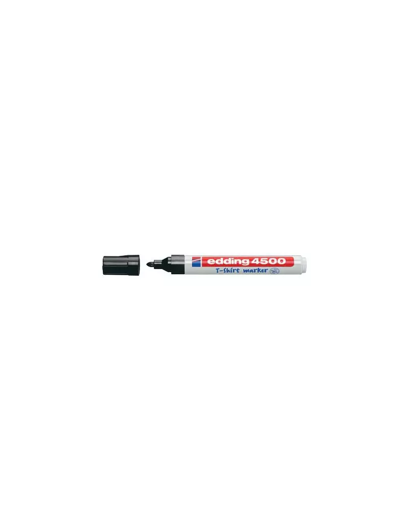 Marcatore Permanente per Tessuti 4500 Edding - Punta Tonda - 2-3 mm - E-4500 001 (Nero)