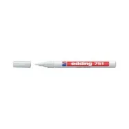 Marcatore Permanente a Vernice 751 Edding - Punta Tonda - 1-2 mm - E-751 049 (Bianco)