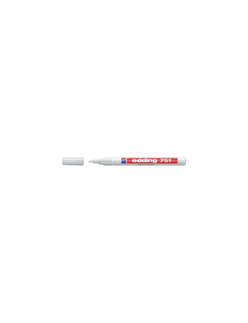 Marcatore Permanente a Vernice 751 Edding - Punta Tonda - 1-2 mm - E-751 049 (Bianco) Marcatore Permanente a Vernice 751 Edding - Punta Tonda - 1-2 mm - E-751 049 (Bianco)