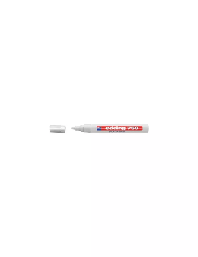 Marcatore Permanente a Vernice 750 Edding - Punta Tonda - 2-4 mm - E-750 049 (Bianco) Marcatore Permanente a Vernice 750 Edding - Punta Tonda - 2-4 mm - E-750 049 (Bianco)