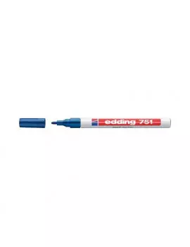 Marcatore Permanente a Vernice 751 Edding - Punta Tonda - 1-2 mm - E-751 003 (Blu)