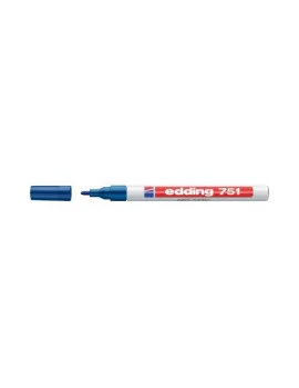 Marcatore Permanente a Vernice 751 Edding - Punta Tonda - 1-2 mm - E-751 003 (Blu)