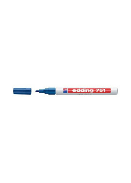 Marcatore Permanente a Vernice 751 Edding - Punta Tonda - 1-2 mm - E-751 003 (Blu)