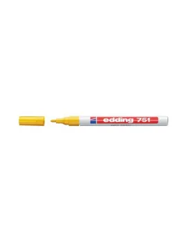 Marcatore Permanente a Vernice 751 Edding - Punta Tonda - 1-2 mm - E-751 005 (Giallo)