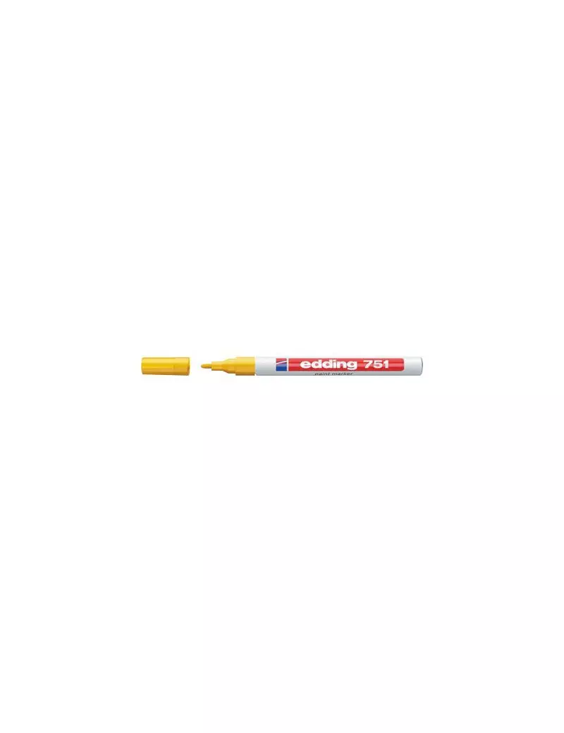 Marcatore Permanente a Vernice 751 Edding - Punta Tonda - 1-2 mm - E-751 005 (Giallo) Marcatore Permanente a Vernice 751 Edding - Punta Tonda - 1-2 mm - E-751 005 (Giallo)