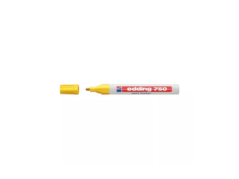 Marcatore Permanente a Vernice 750 Edding - Punta Tonda - 2-4 mm - E-750 005 (Giallo) Marcatore Permanente a Vernice 750 Edding - Punta Tonda - 2-4 mm - E-750 005 (Giallo)