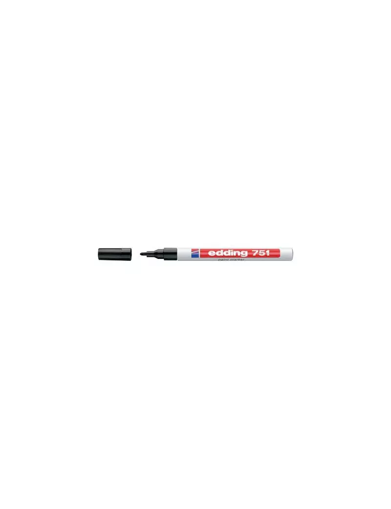 Marcatore Permanente a Vernice 751 Edding - Punta Tonda - 1-2 mm - E-751 001 (Nero) Marcatore Permanente a Vernice 751 Edding - Punta Tonda - 1-2 mm - E-751 001 (Nero)